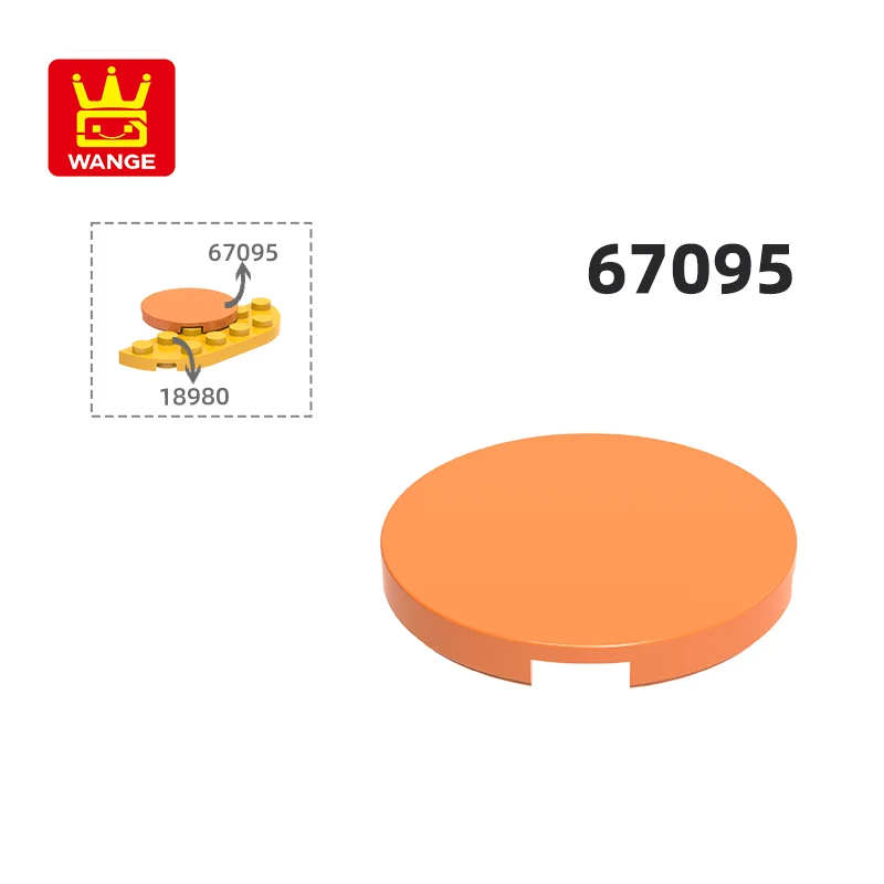 WANGE  67095 100g/126PCS Tile Round 3x3 Building Blocks Moc Color Accessories Compatible with Brick DIY Spare Parts Toy Gift