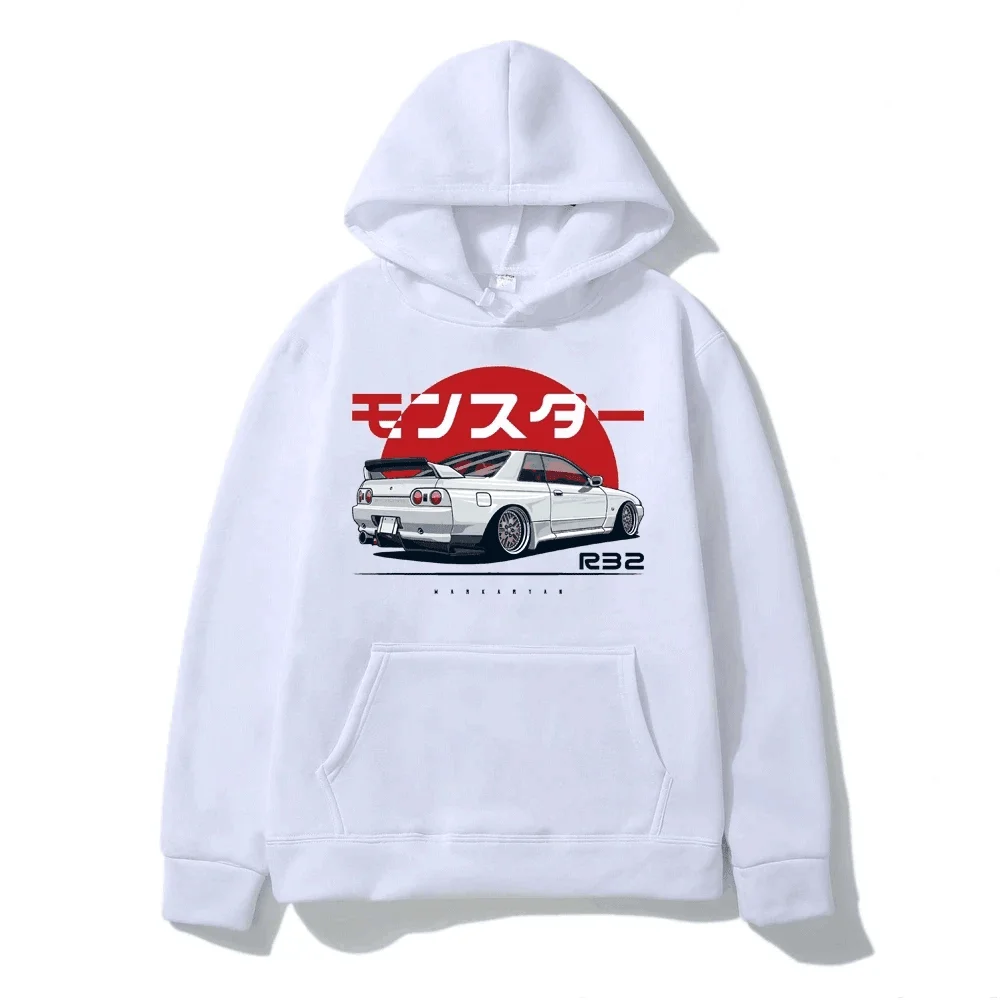 Monster Skyline R32 GTR Print Men/Women Cotton Hoodie Casual Oversized Pullover Popular Sweatshirt Fashion Trend Unisex Clothing