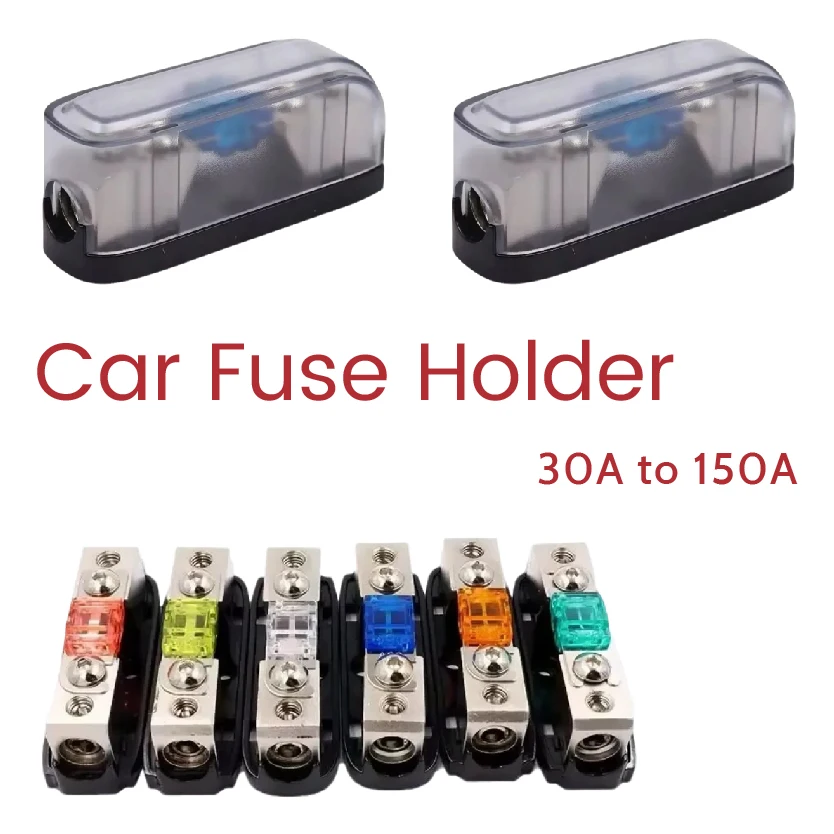 Audio Stereo Mini AGU 32V Car Fuse Holder Block 30A 40A 60A 80A 100A 150A