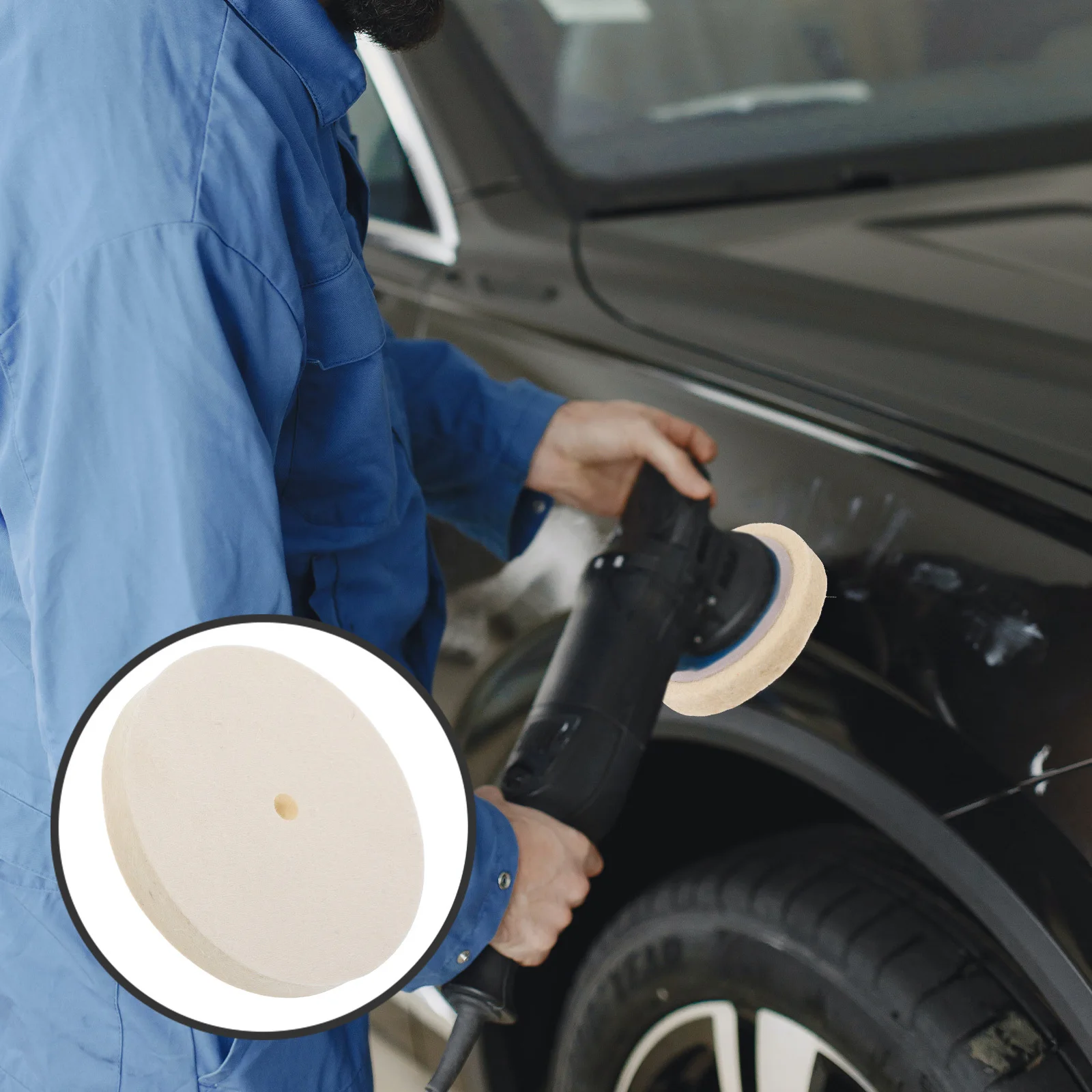 

Wool Polishing Wheel Disc Buffing Pad For Rotary Tool Metal Car Surface Restoration Kit Drill Buffer Attachment