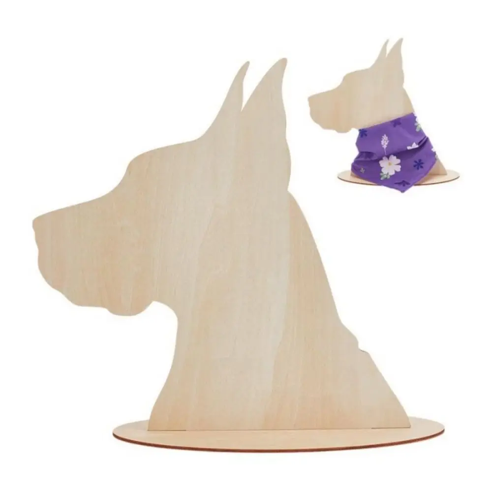 

DIY Dog Silhouette Display Stand Removable Easy To Assemble Wood Pet Bib Display Rack Photography Props Decorative