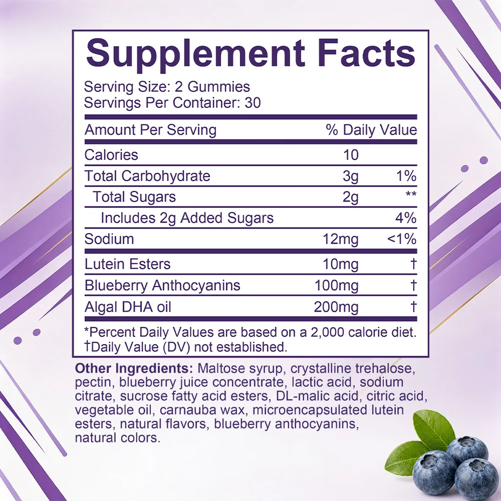 Blueberry Capsules - Antioxidant, Promotes Smooth Skin, Supports Eye, Heart and Vision Health, Good for The Brain