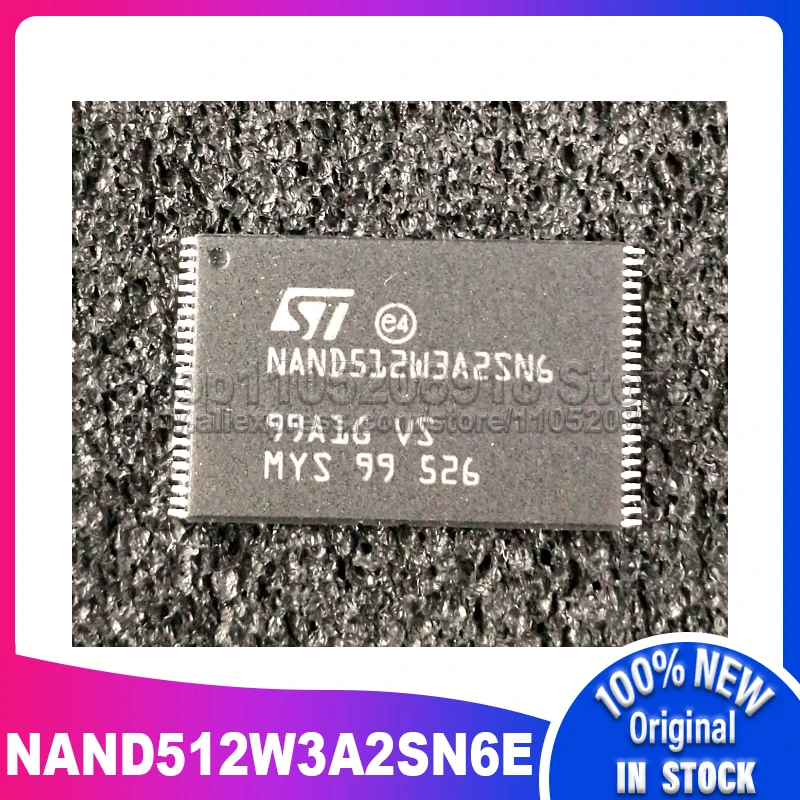 10 STKS/PARTIJ NAND512W3A2SN6E NAND512W3A2SN6 64 MB NAND FLASH PAKKET TSOP48 100% Nieuwe Spot voorraad