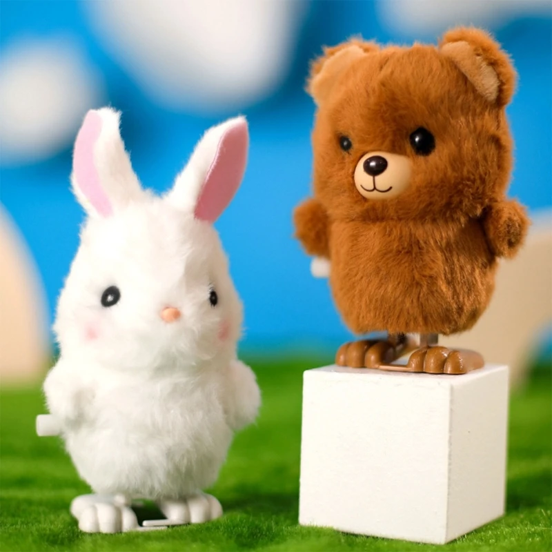 Jouet à remonter ours lapin Animal pour enfants, jouet préscolaire, cadeau pour garçons filles