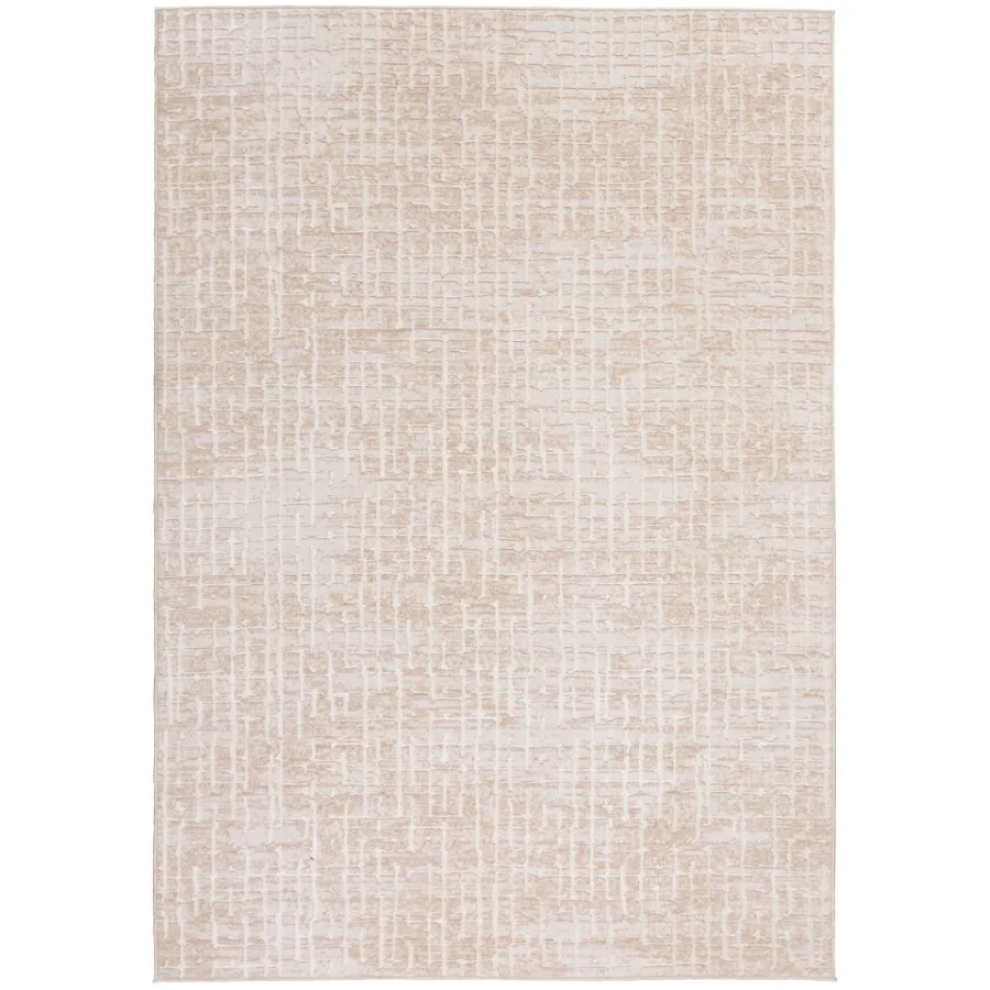 Neutral Raised and Sculpted Abstract Indoor Area Rug 5'x7'