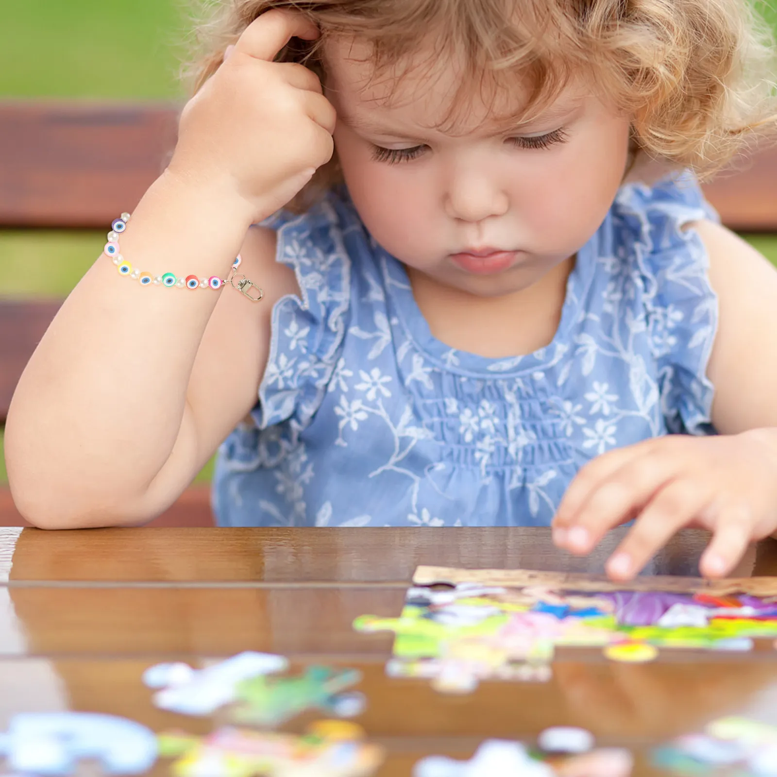 

200Pcs Eye Pattern Soft Clay Beads DIY Jewelry Making Craft Accessories Spacer Beads Eye Pattern Loose Bead Loose Bead