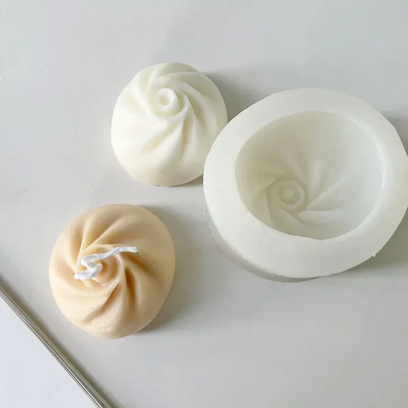 

Baozi Dumpling Aroma Epoxy Resin Mold DIY Handmade Soap Candle Making Home Decor 3D Bao Zi Candle Silicone