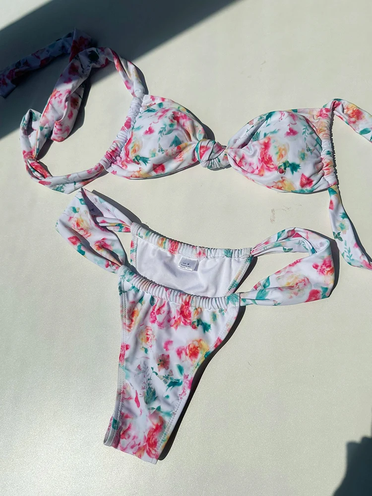 Miyouj Tie Dye stroje kąpielowe nowe bikini bandażowy strój kąpielowy seksowny strój kąpielowy damskie dwuczęściowe garnitury stroje kąpielowe z