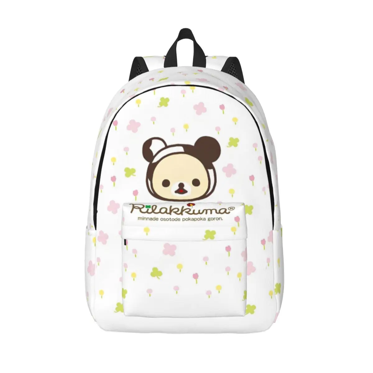 

Rilakkuma Minnade Osotode Pokapoka Goron Teenage Backpack Durable Student Work Daypack for Men Women Laptop Canvas Bags