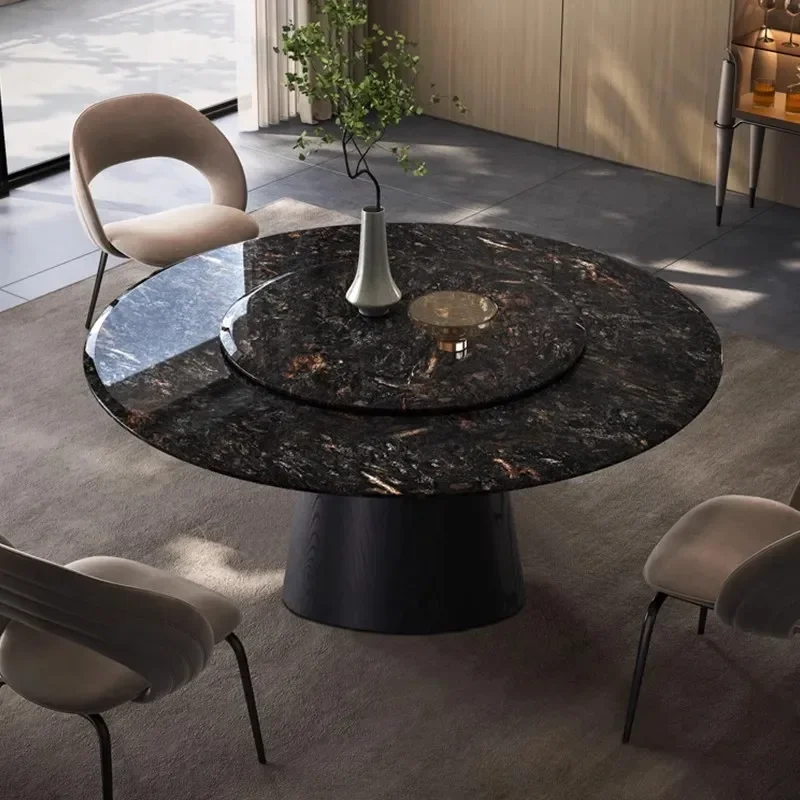Center Mobile Dining Table Round Study Restaurant Luxury Gaming Mahjong Dining Table Designer Mesas De Comedor Home Furniture