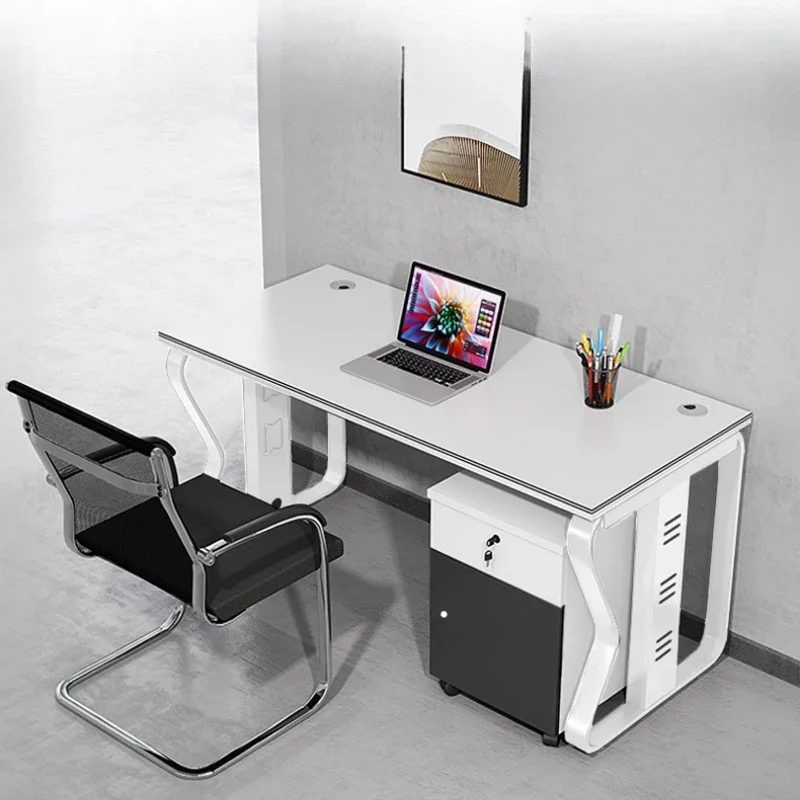 

Office Desk European Secretary Gaming Monitor Modern Office Desk Standing Luxury Work Metal Escritorio Furniture