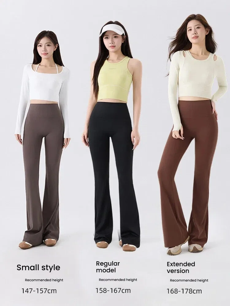 Leggings d'été pour femmes, taille haute, évasés, effet ventre plat, coupe bootcut, avec poches, pour le yoga et la gym, pour femmes de grande taille, petites et minces, pantalons de sport