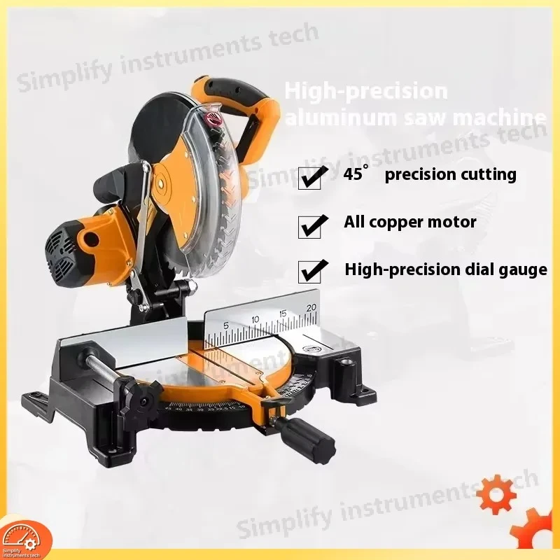 10 Inch 255mm Miter Saw Aluminum Wood Cutter 45 Degree Bevel Multi Function Cutting for Metal Profile