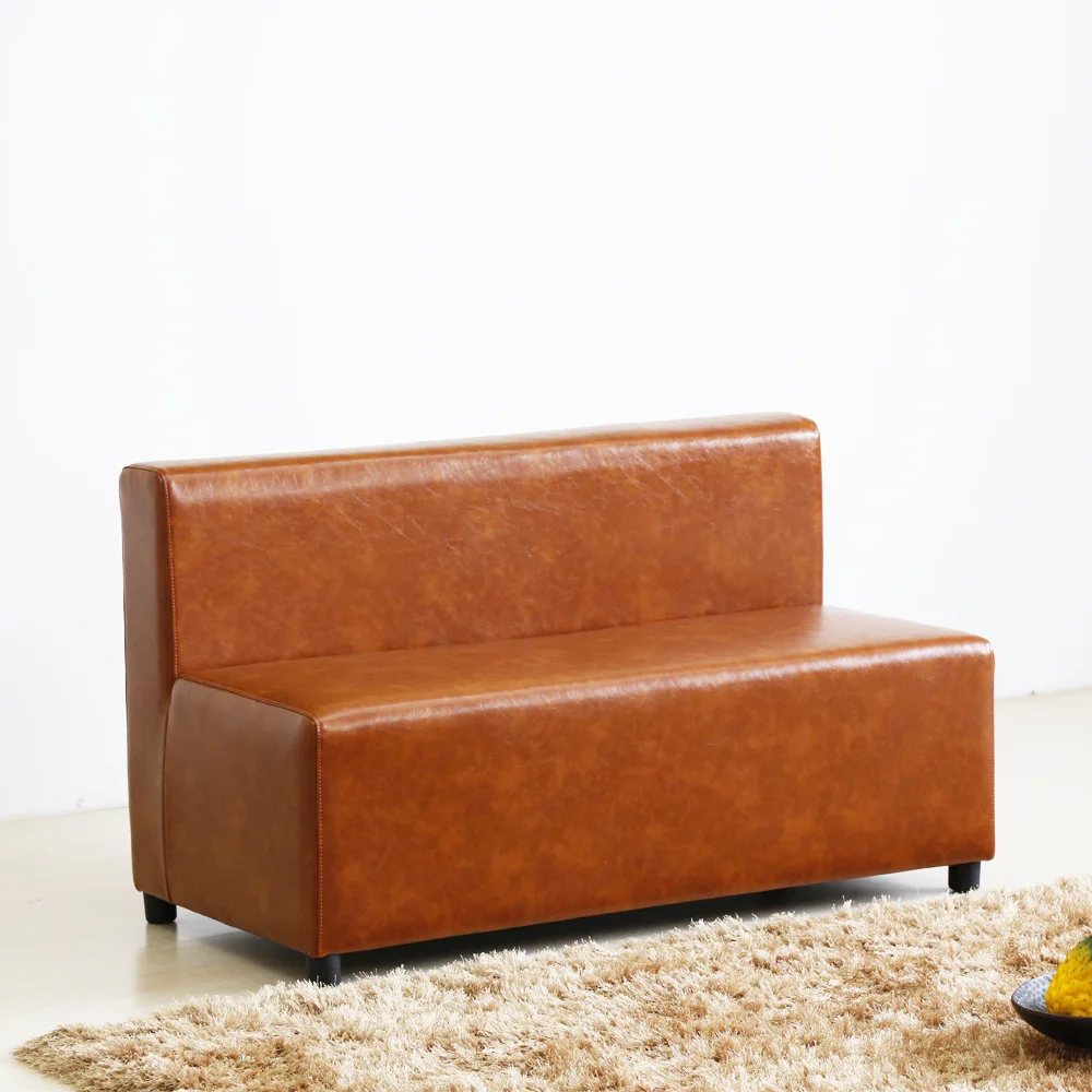 [KS419] Caramel booth sofa, cafe dessert shop booth, leather booth sofa