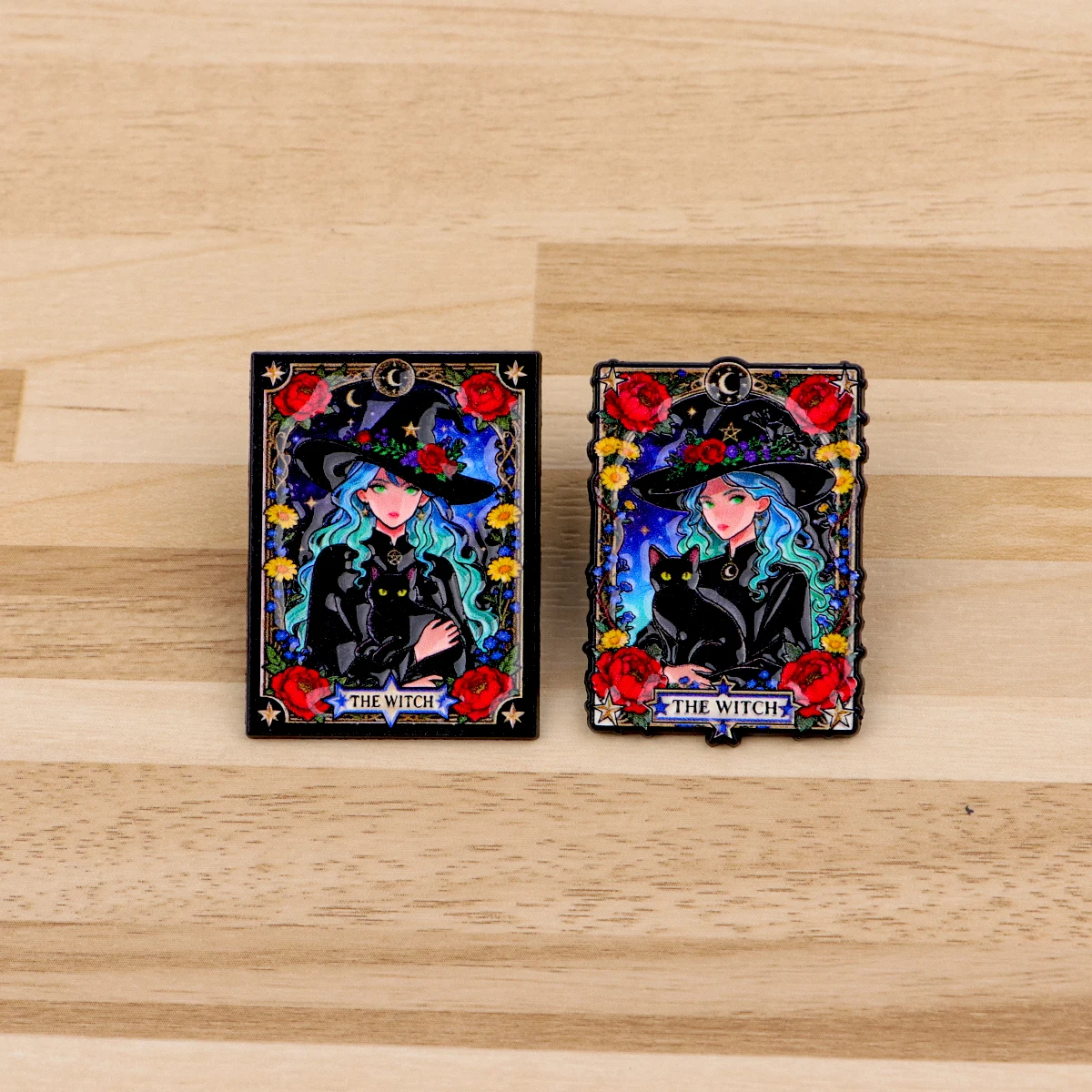 Cartes de Tarot, porte-documents de sorcière, Badges pour femmes et hommes, broche pour vêtements, épingles à revers pour sacs à dos, épingle en émail doux, accessoires bijoux