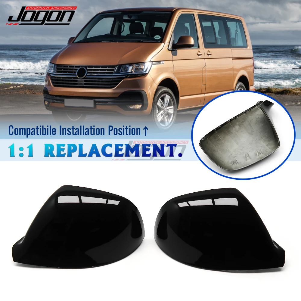 

Glossy Black Car Rearview Mirror Cover For Volkswagen VW Transporter T5 T5.1 2010-2015 Facelift T6 Side Mirror Cover Accessories