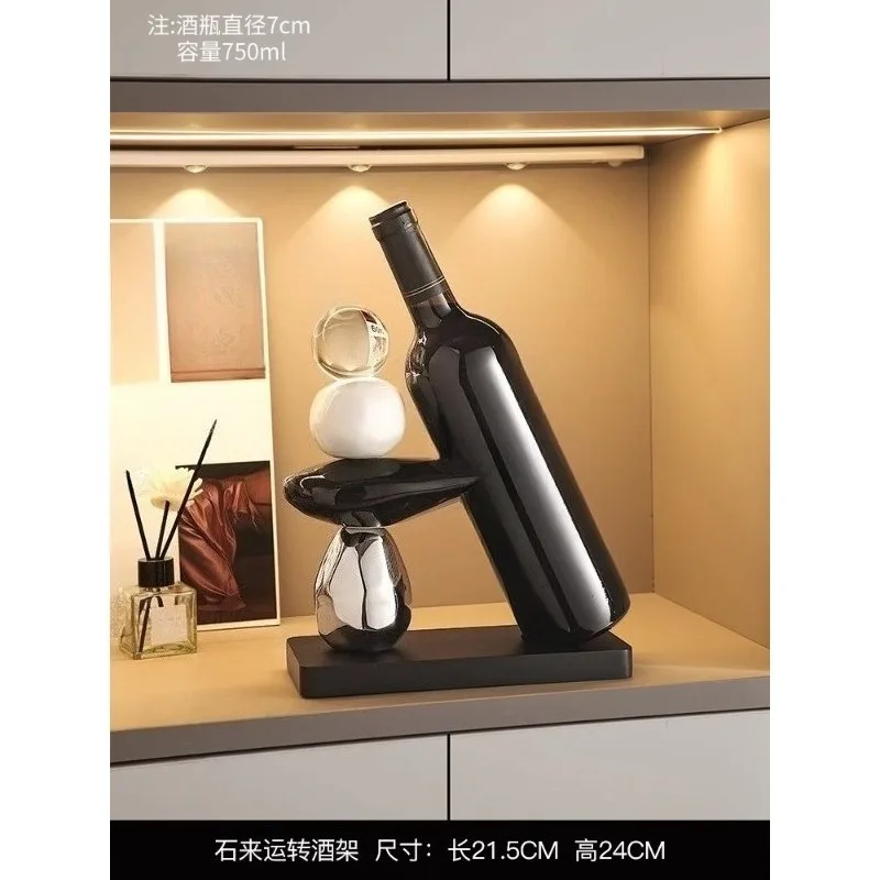 Luxury Wine Rack Decorative Tray For Entryway Sideboard Buffet Living Room Wine Cabinet TV Console Home Decor Gift For Couples
