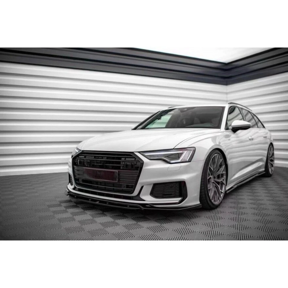 

Car body kit Front lip Side skirt Rear lip For Audi C8 A6L/Avant 2018-2025 with rear lip spoiler PP+ABS tail wing Car Accessorie