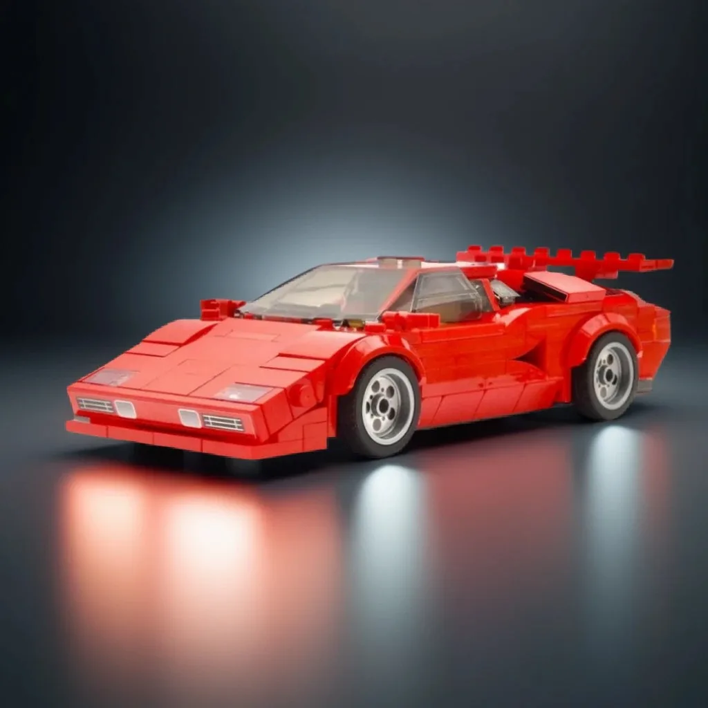 

325 шт. MOC Lamborghinies Countach Classic Supercar Wedge Design Ножничные двери Модель DIY Строительные блоки Игрушка в подарок