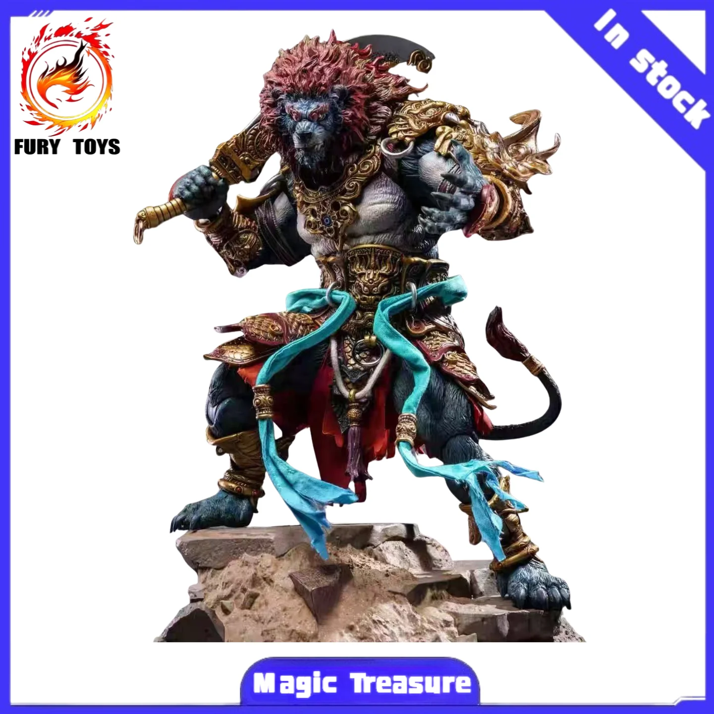 【MT】FURY TOYS The Record of The Mountain and Sea Demon God Chapter Lion Camel Ridge Azure Lion 1/12 Action Figure