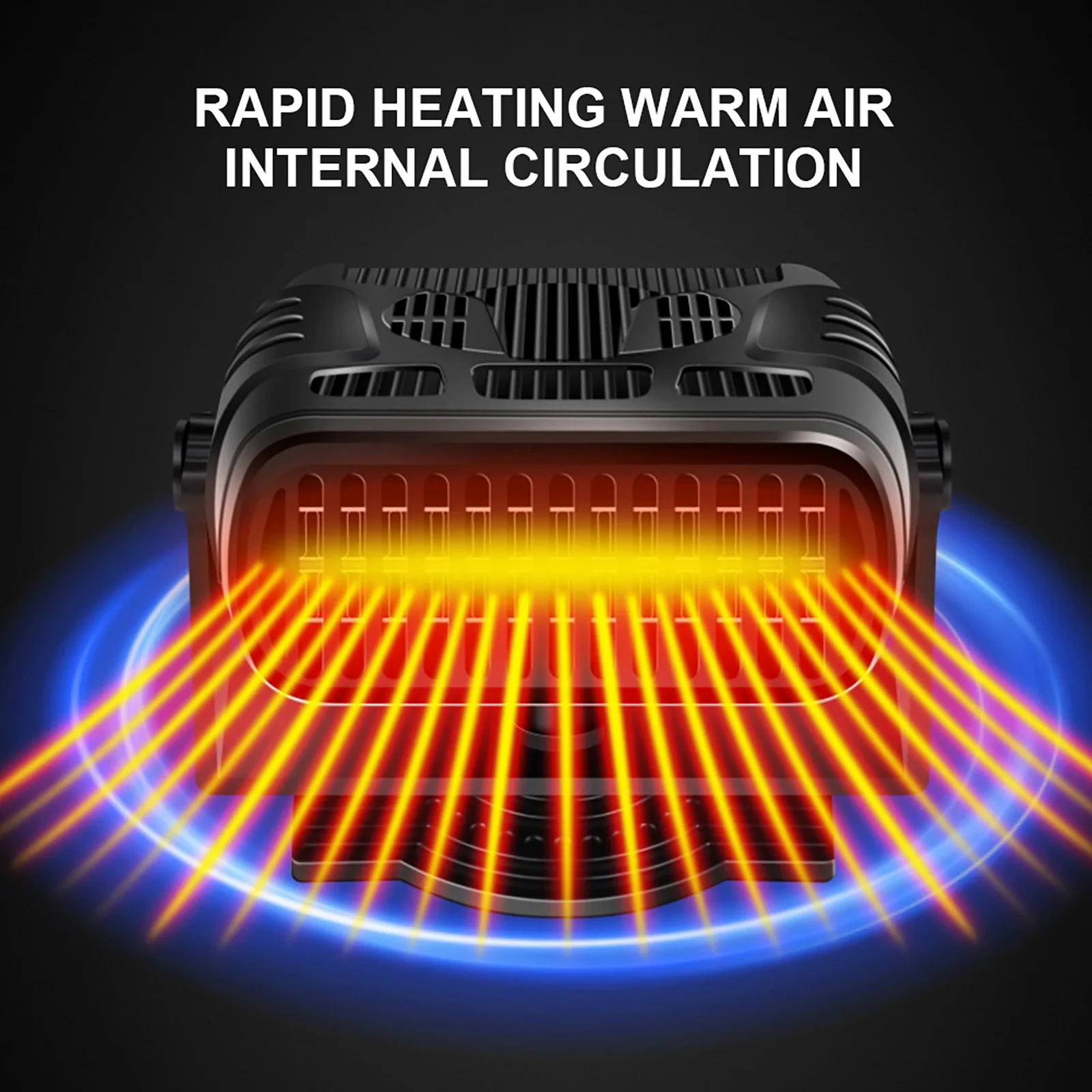 

12V/24V 2 in 1 Electric Heater Fan 360 Degree Rotating Car Windshield Defogger Defroster Anti-Fog Automobile Heater Fast Heating