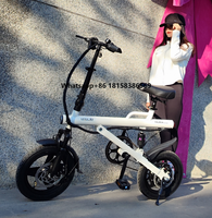 2025 New Cheaper Xiaobai Electric Baicycle Fat Tire Mountain Folding Bike 14 Inch High Power Alternative Lithium Battery