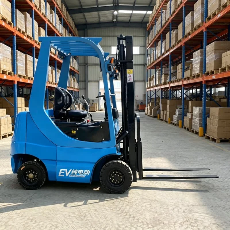 Compact 4 Wheel Electric Forklift Small Turning Radius for Ecommerce Fulfillment Center Narrow Aisle Pallet Transport Customized