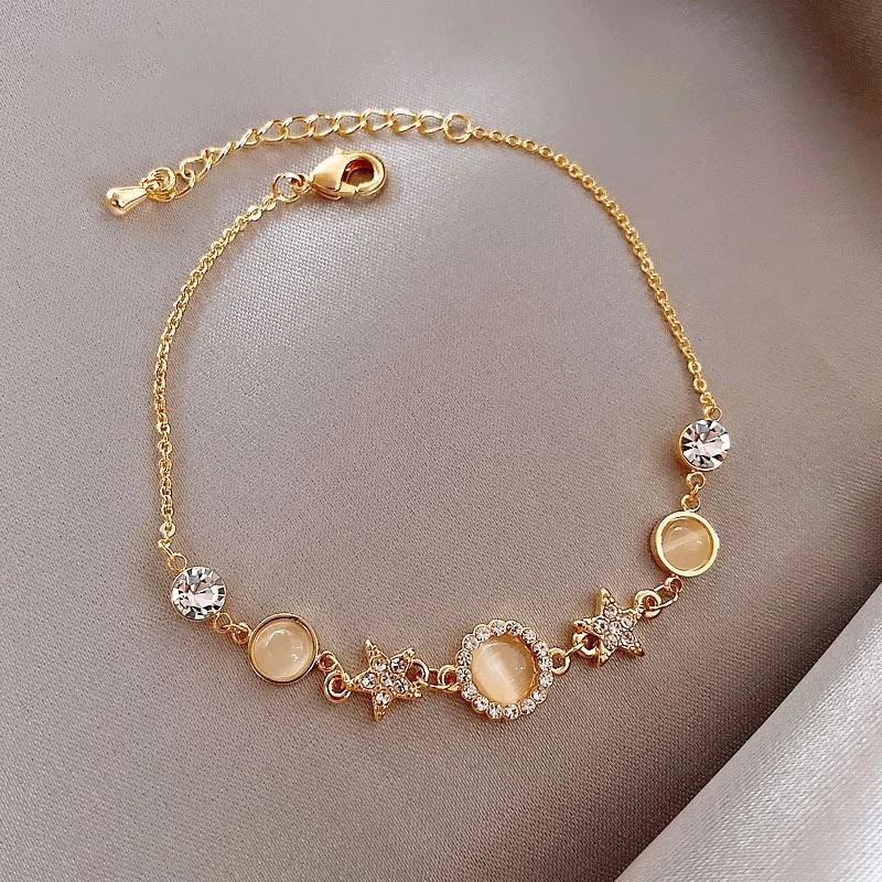 1Pc Delicate Star Charm Bracelet For Men Women Trendy Round Shaped Bracelet DIY Jewelry Accessories Party Gifts Wear Gifts 2025