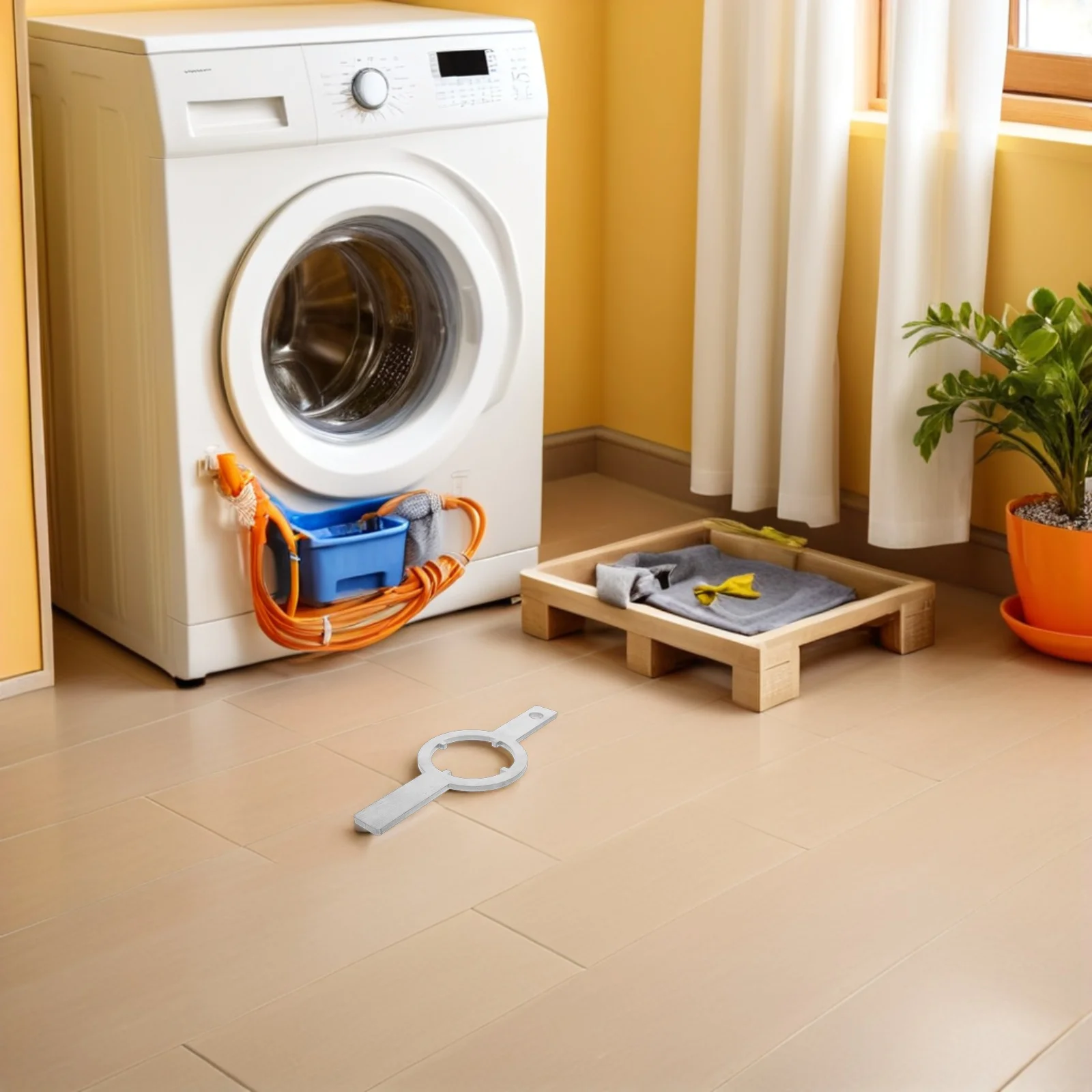 

Washing Machine Spanner Tb123A Metal Washer Adjustment Tool For Home Appliance Repair Durable Rustproof Wrench