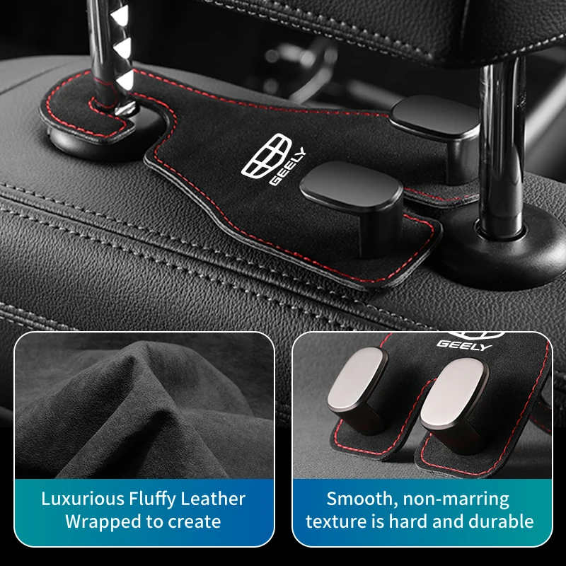 2 في 1 خطاف السيارة المقعد الخلفي الخلفي حامل خطاف تخزين اكسسوارات السيارات الداخلية لجيلي أطلس SUV Boyue Borui Coolray Emgrand NL3 #5