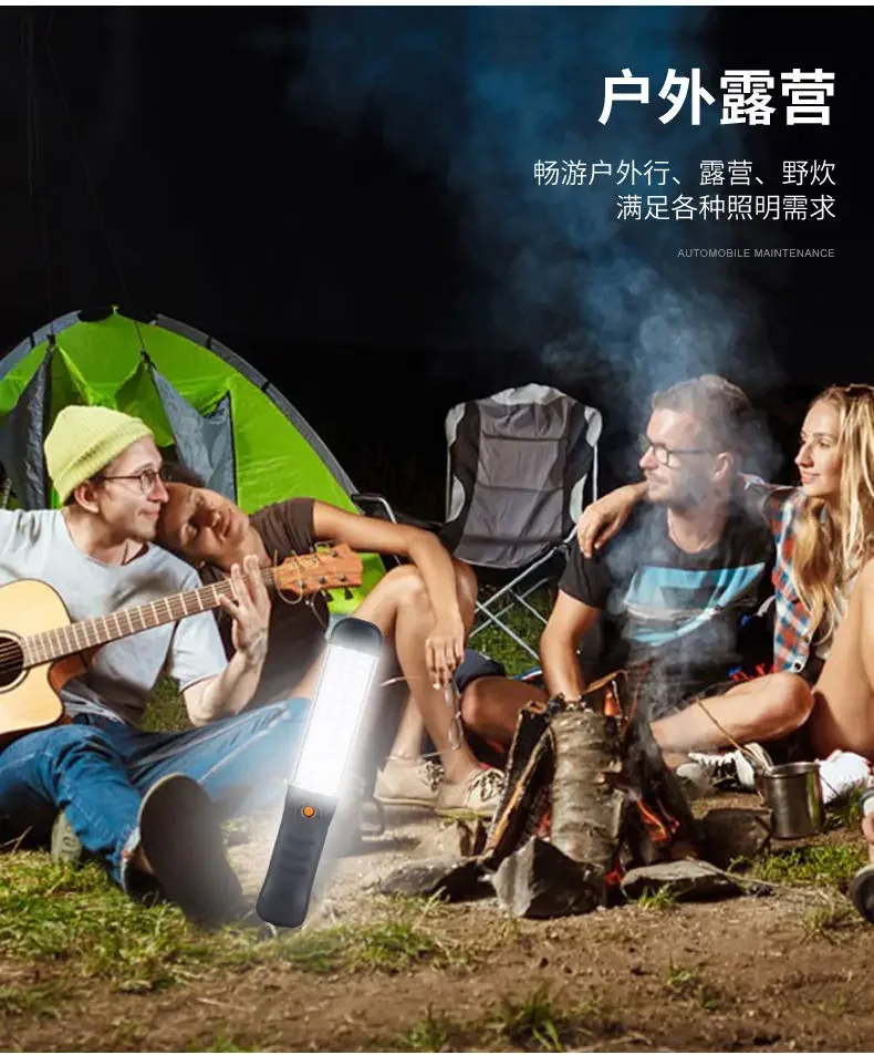 4000mAh Handheld LED Work Light Magnetic Base, Super Bright USB Rechargeable Flood Lamp for Emergency, Auto Repair, Outdoor