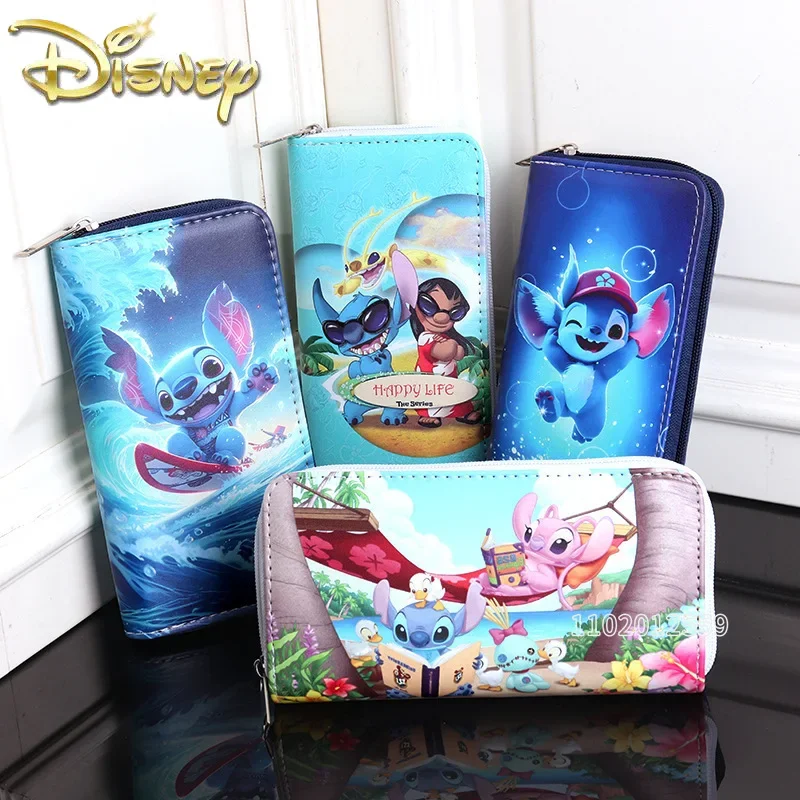Disney Stitch New Wallet Luxury Brand Cartoon Women's Wallet Fashion Trend Children's Wallet Large Capacity Multi-card Slot
