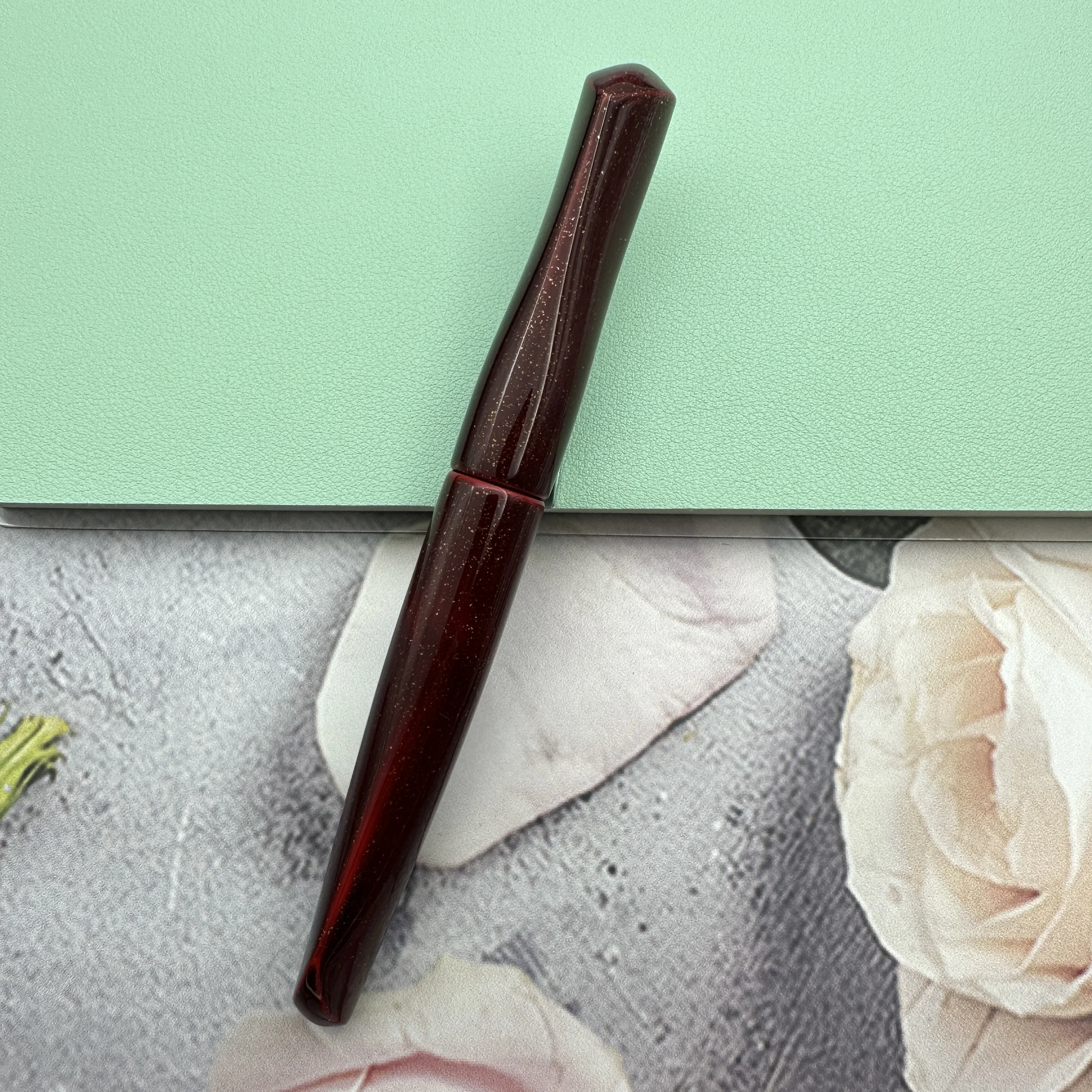 Vintage Shuangqi Genius All Red Urushi Lacquer Maki-e Fountain Pen Barrel For Platinum 3776 Pilot 912//74/742/743 Sailor 21K/14K