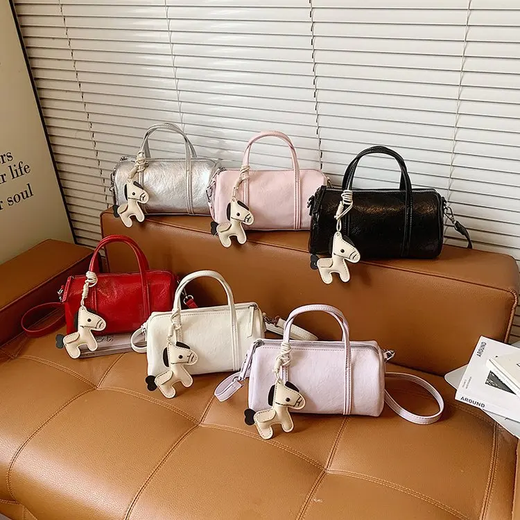 

Elegant Designer Diaper Bag For Women Luxury Crossbody Bag Minimalist Vintage Tote Leather Solid Color Commuter Bag