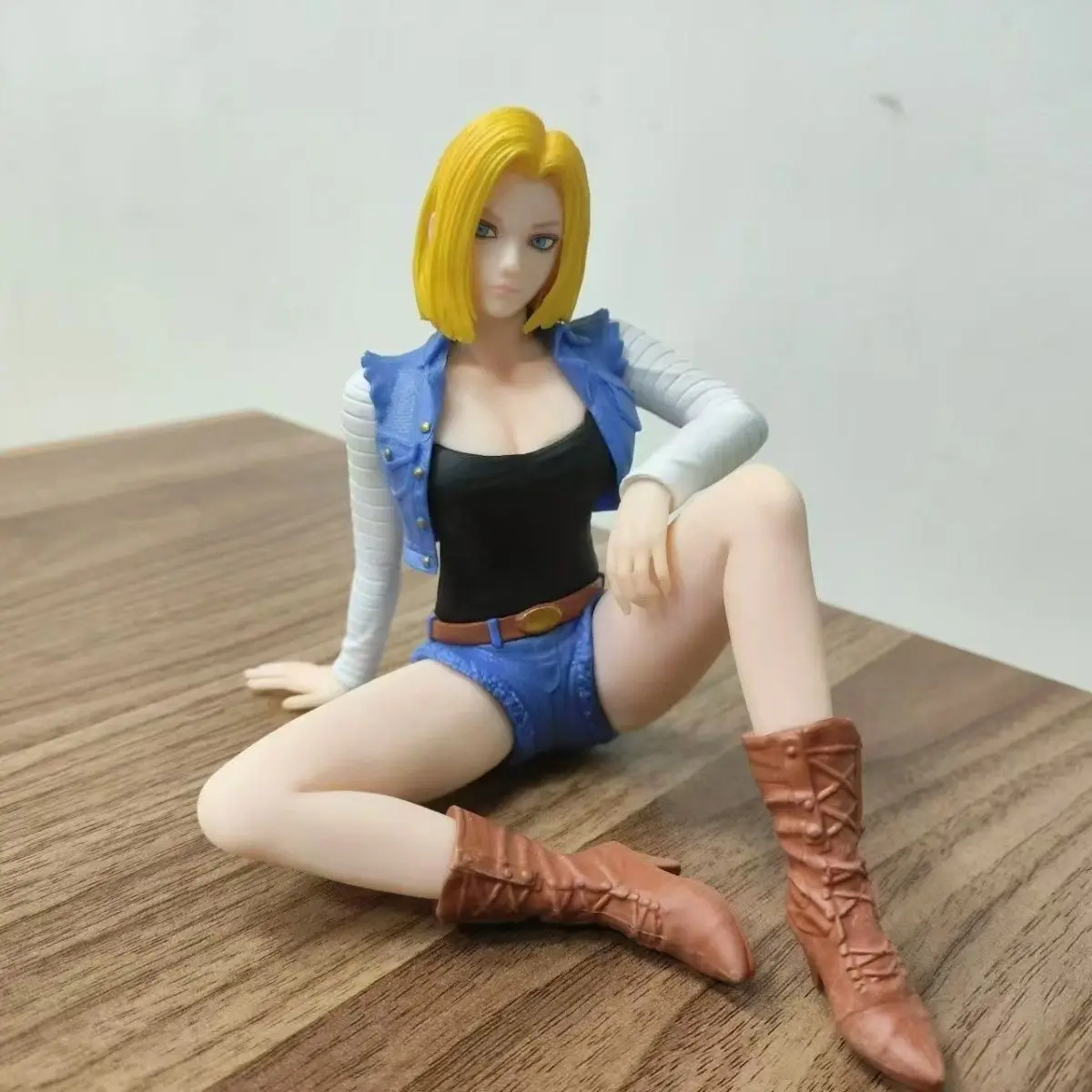 Dragon ball Figure Android 18 Figures Lazili Anime Figures Pvc Gk sitting posture statue dolls collections desk Decor played