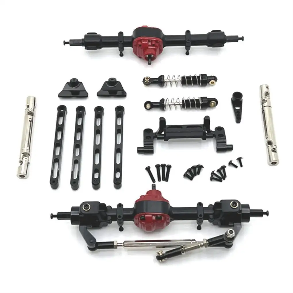 1/12 CNC Front Rear Axle Kit For 1/12 MN RC MN82 LC79 MN78 Aluminum Alloy Rc car Parts Front Rear Portal Axle DIY Kit