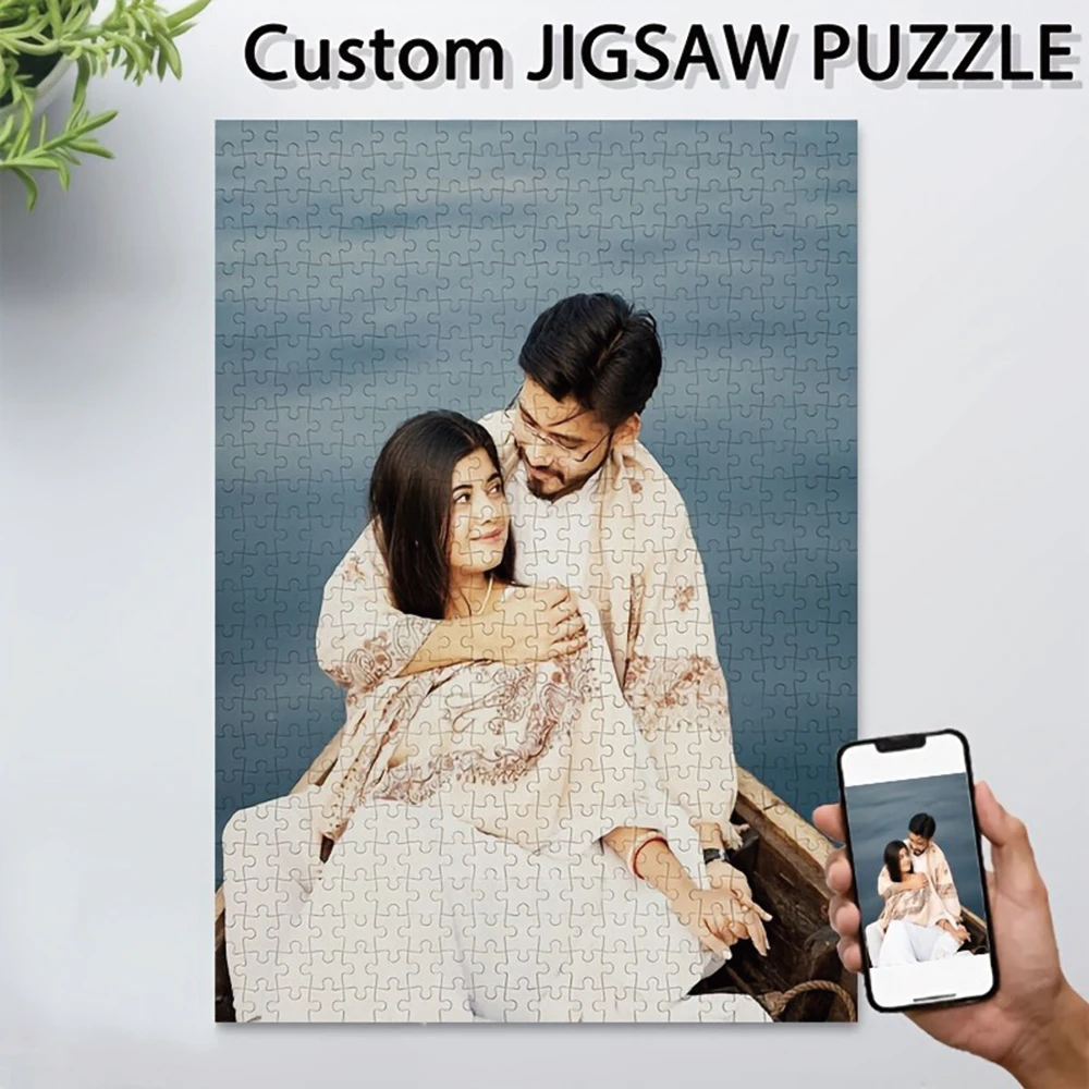 35/300/500/1065pcs Personalized Custom Photo Puzzle Couple Photos for Adults Family Gifts Kid Educational Toys