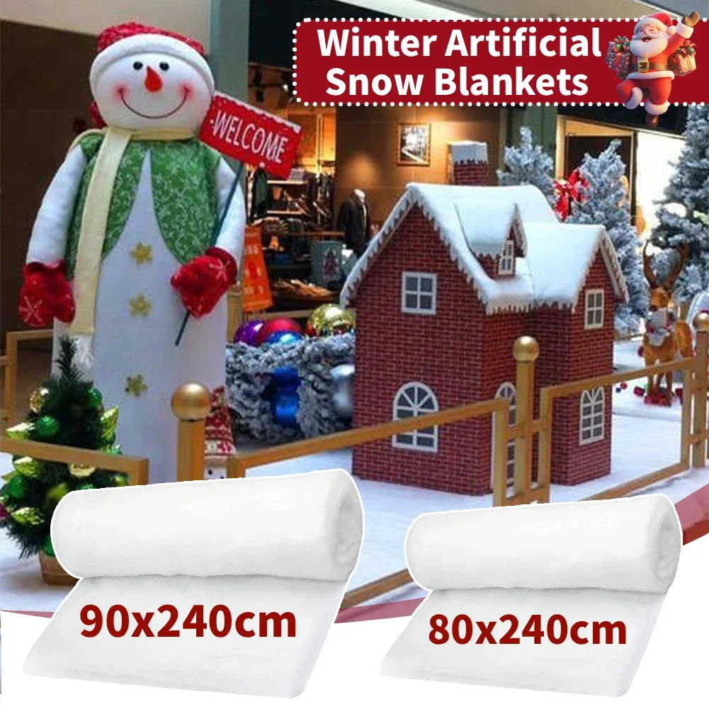 

5-8 mm Thick Snow Carpet Create Enchanting Winter Artificial Snow Blankets Soft Whie Snow Cover Festive Gifts for DIY Xmas Decor