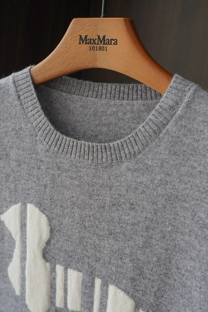 Fall/winter 100% pure wool vest women's loose design Jacquard sweater vest Joker sweater cashmere vest