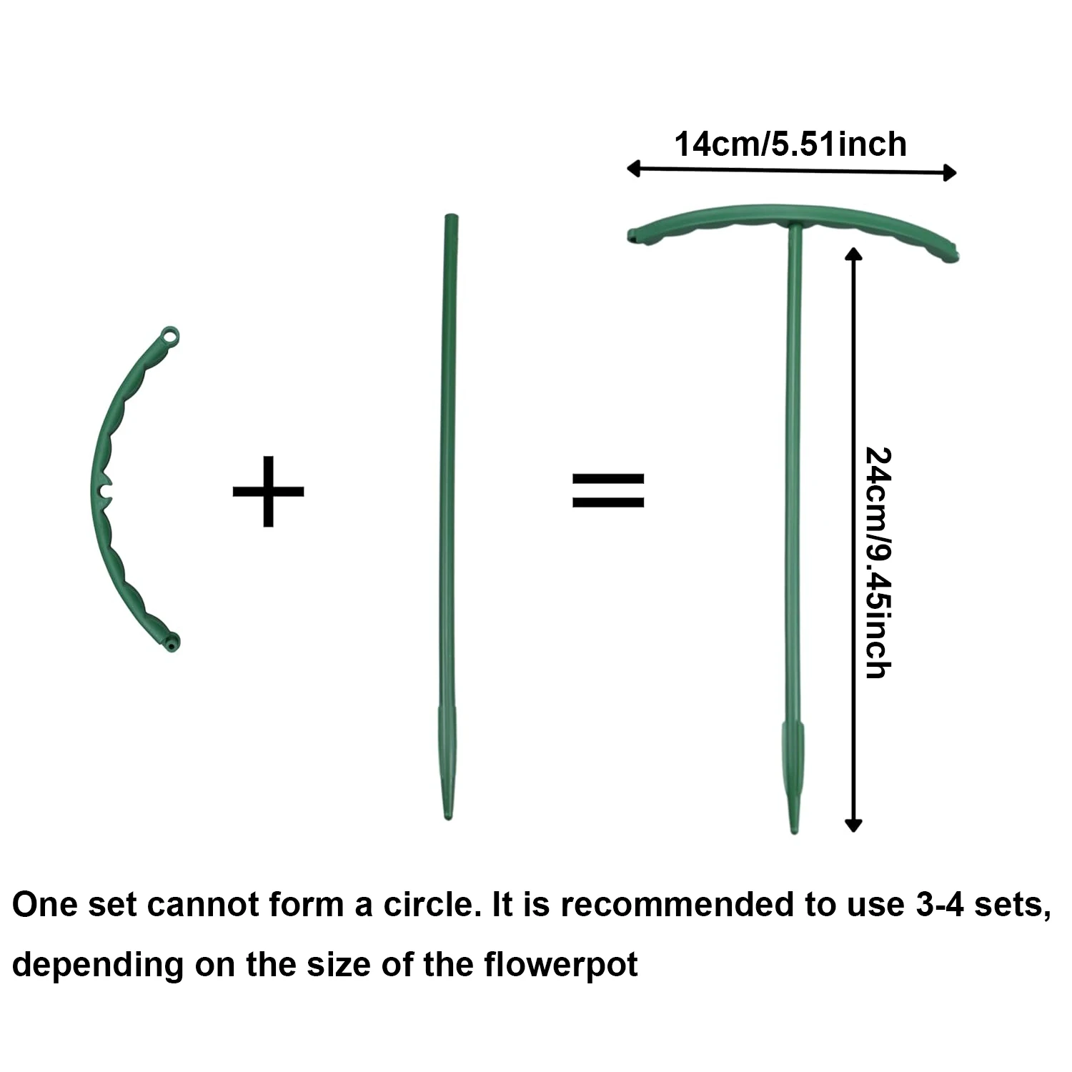 4/8PCS Plant Support Pile, Semi-Circular Plant Support Ring, Plastic Plant Cage, Flowerpot, Climbing Grid Frame
