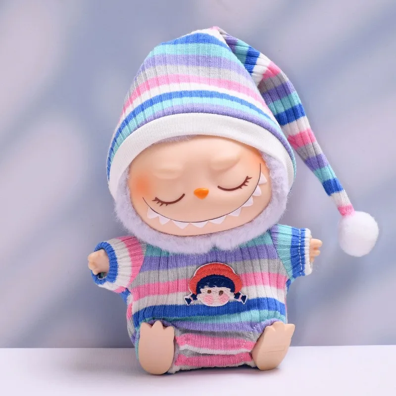 Ubranka dla lalek Labubu I II 15cm/17cm, uroczy zestaw ubranek rekin, akcesoria, pluszowe ubranka dla lalek