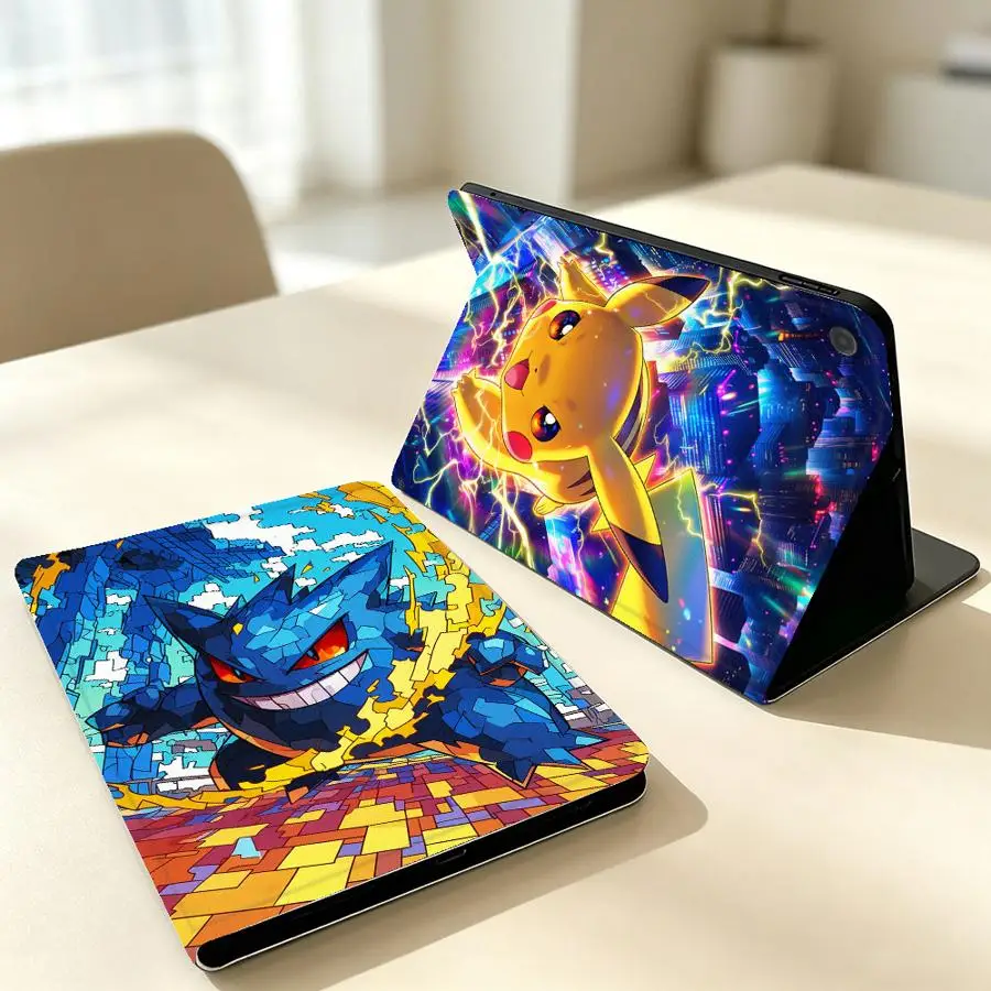 Case for Samsung Galaxy Tab A7 Lite S10FE A11 S7 S8+ S9+ S10 Lite S9 FE A8 A9Plus S11 S10 Plus with Pencil Slot P-Pokemon Cute