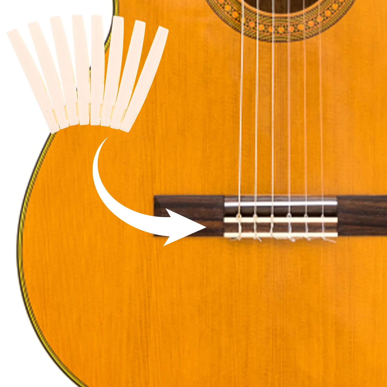 

100Pcs Electric Guitar Nut Plastic Replacement Parts Must-Have Accessory Gift Guitar Nut Bass String Accessories