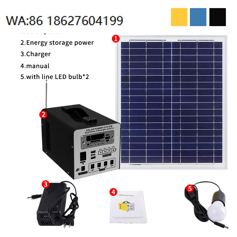 500W 1000W Off Grid Solar Generator, 220V Lithium Battery Station, Home Outdoor Multifunctional Power Supply