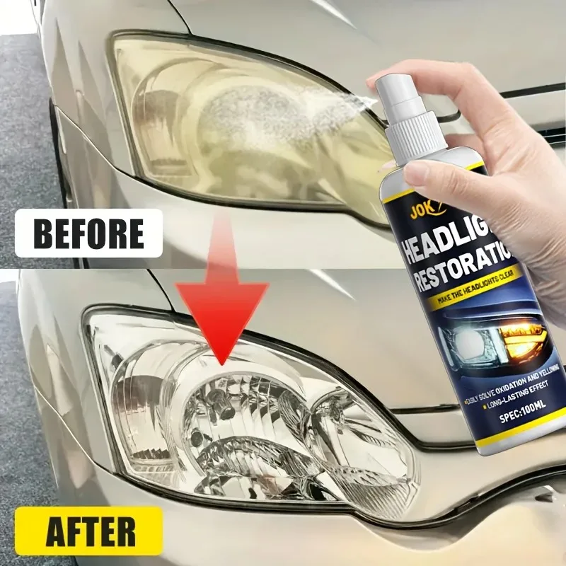 رذاذ إصلاح المصابيح الأمامية السيراميكي الجديد 100 مل - إصلاح وحماية المصابيح الأمامية المتقدمة، يزيل الاصفرار والأكسدة #6