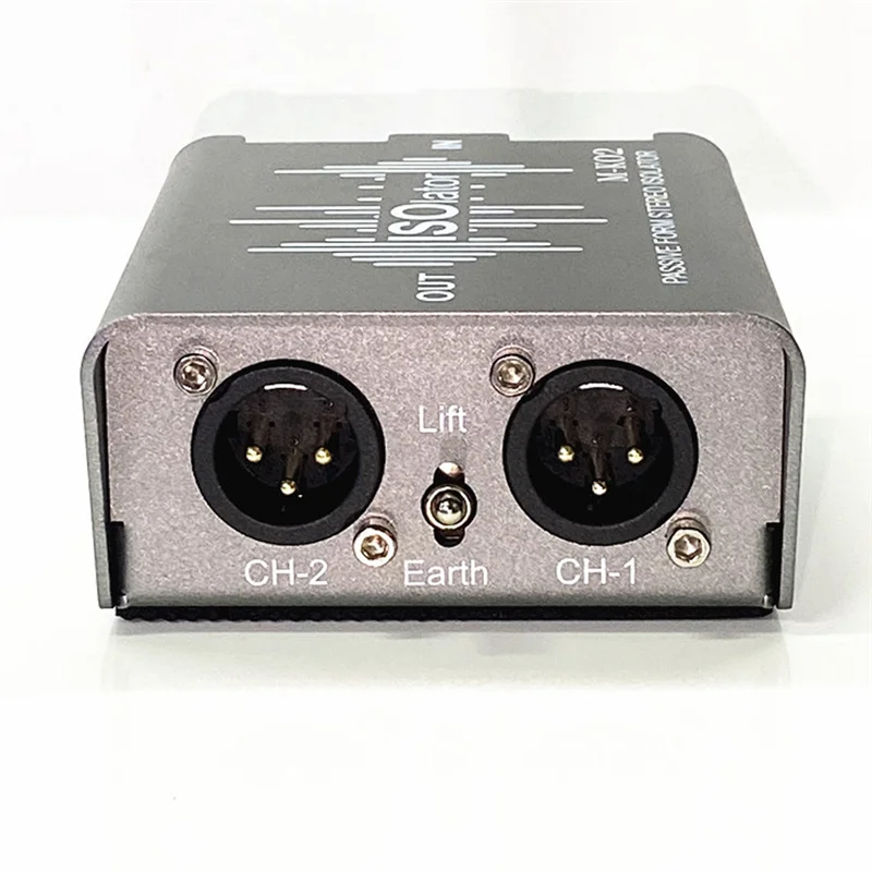 

1 PCS Passive Dual 6.35Mm To XLR Audio Stereo Signal Isolator 2 In 2 Out Eliminator Box Plastic+Metal As Shown For DJ Mixer