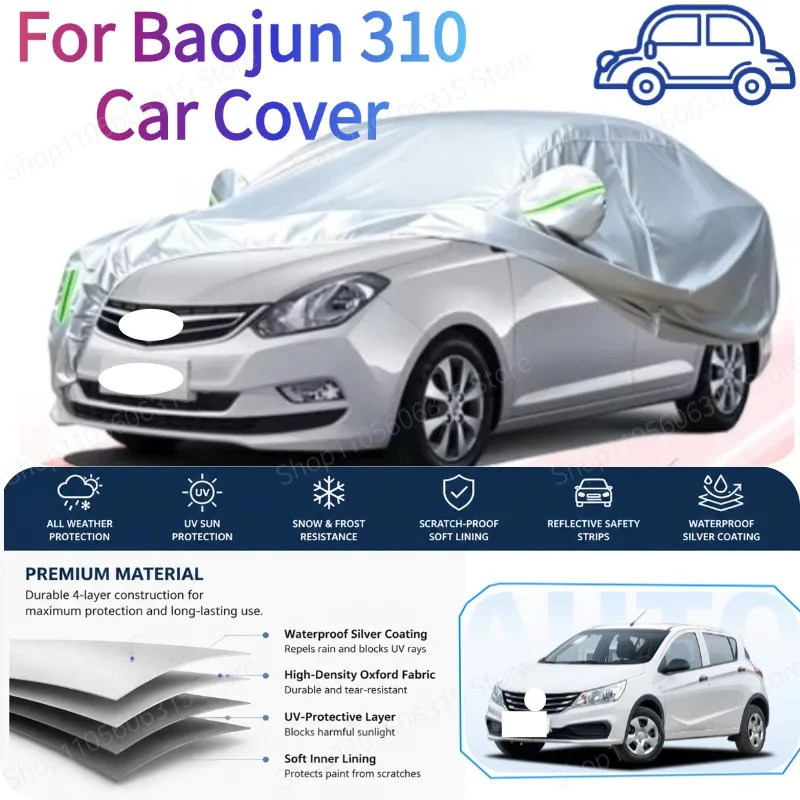 Waterproof Sunproof Rain Snow Dust UV Scratch Wear Resistant Car Cover Fit 2018-Present Baojun 310 Hatchback