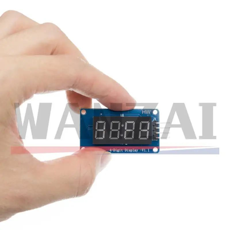 1Pcs TM1637 4 Bit Digital LED Tampilan Modul UNTUK Arduino 7 Segmen 0.36 Inci Jam Merah Anoda Tabung Empat serial Driver Papan Pack