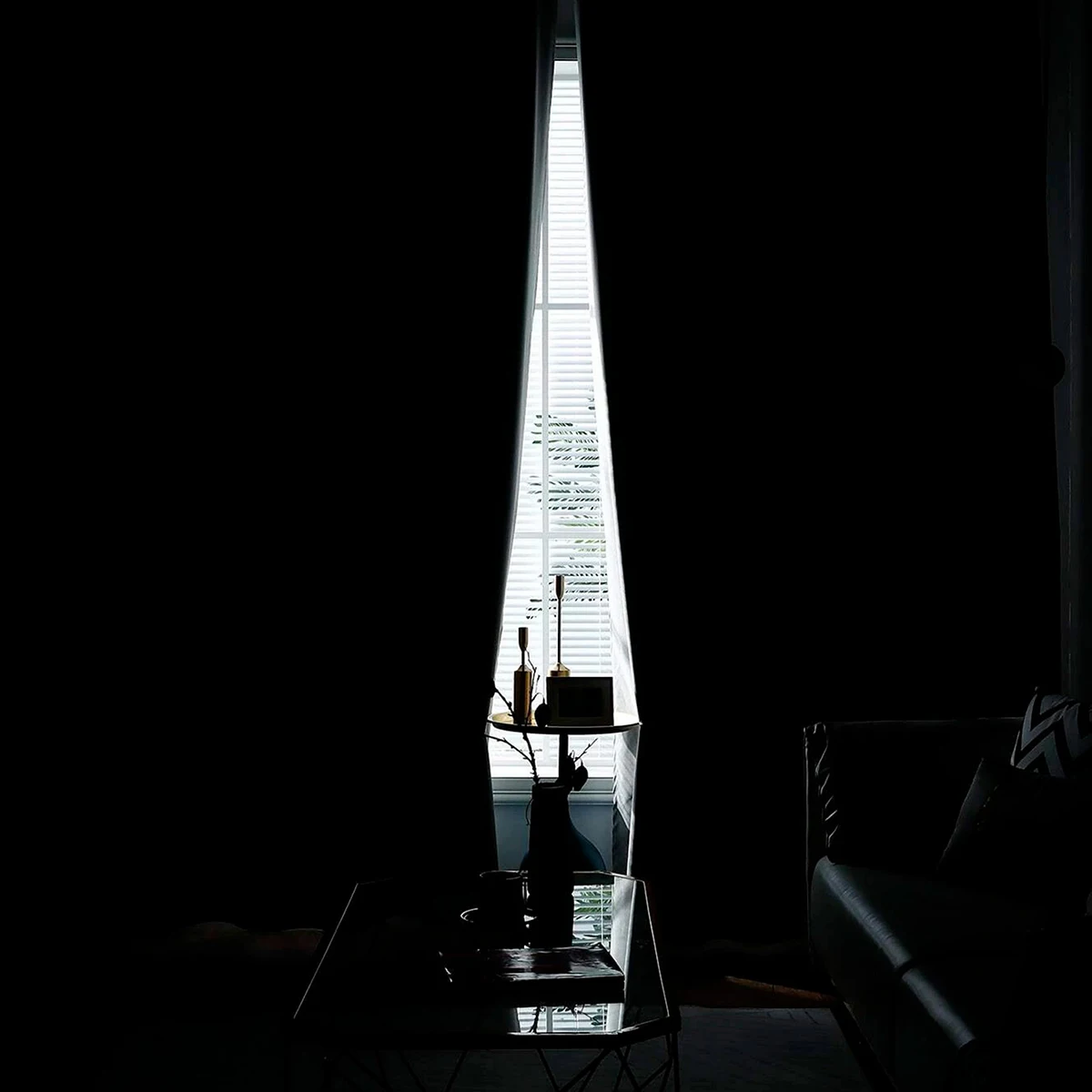 قطعتان من ستائر Blaclout الحديثة 100% مع جيب قضيب، ستائر نافذة لغرفة المعيشة، غرفة النوم، المطبخ، الحمام، ديكور المنزل