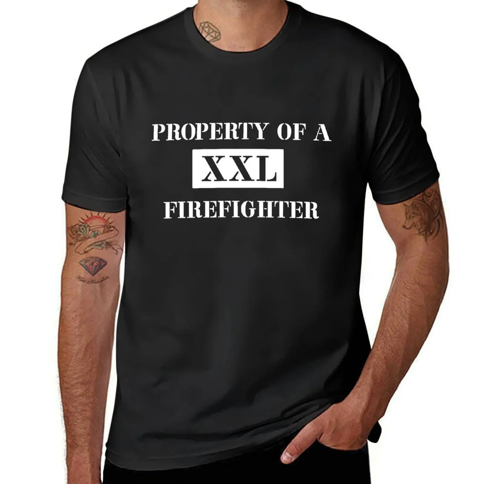 Property of a firefighter T-Shirt sweat blanks heavyweight t shirts for men